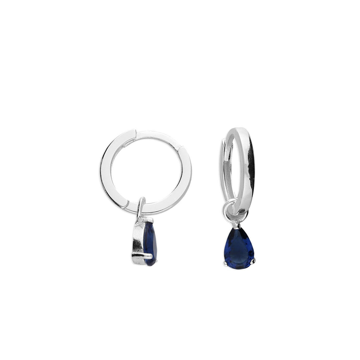 Sapphire hoop earrings